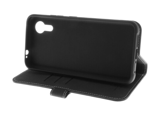 Insmat Lommebokdeksel for Samsung Galaxy XCover7 - Ekte Skinn - Svart
