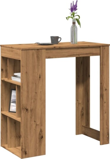 vidaXL Barbord med stativer artisan eik 102x50x103,5 cm konstruert tre