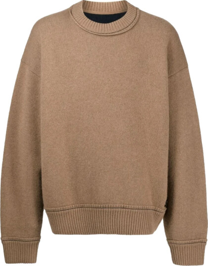 Sacai Herre Strikkevarer Brun S, Sacai Herre Strikkevarer Brun S,