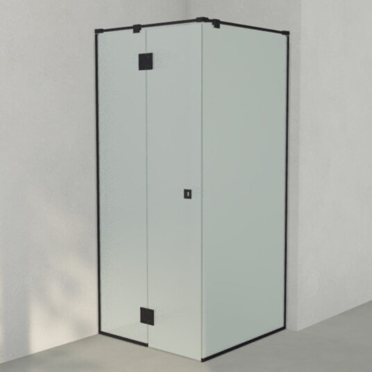 INR Iconic Nordic Rooms Dusjhjørne ARC 15 Frame Måltilpasset Svart Matt / Frostet Glass