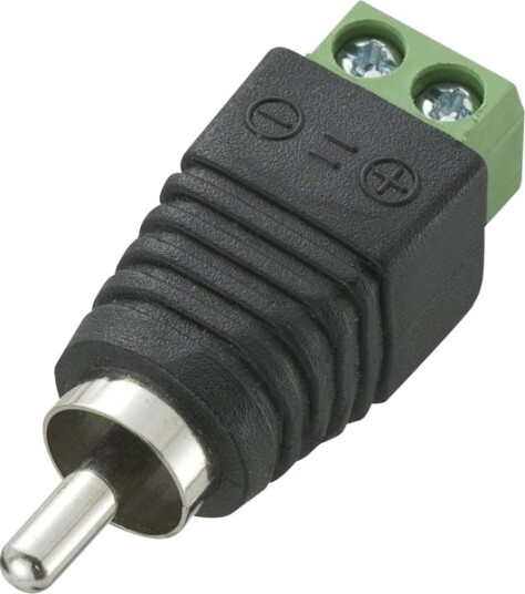 Tru Components 735875 Cinch-Kontakt Rett Plugger: 2 Svart 1 Stk