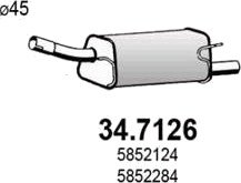 Bakre eksospotte ASSO 34.7126 Bakre eksospotte ASSO 34.7126