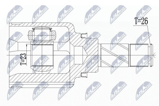 Nty Drivknute drivaksel NTY NPW RE 121