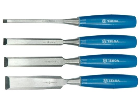 Vorel Carpentry Chisels For Wood On A Blister 6X12x18x24mm Set Of 4 Pcs. (25530)