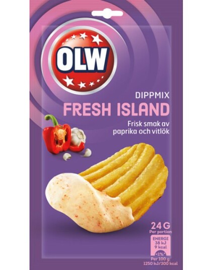 Fresh Island Dipmix 25 g Frisk smak av paprika og Hvit Løk