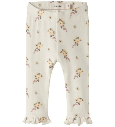 Lil" Atelier Leggings   Bomull/Lyocell   NbfGayo   Coconut Melk/   Lil Atelier   1 år 80   Leggings   Hvit