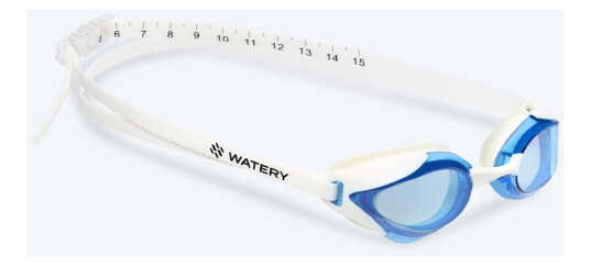 Watery svømmebriller   Poseidon Ultra   Hvit/blå   Konkurranse / trening svømmebriller Bedst i test