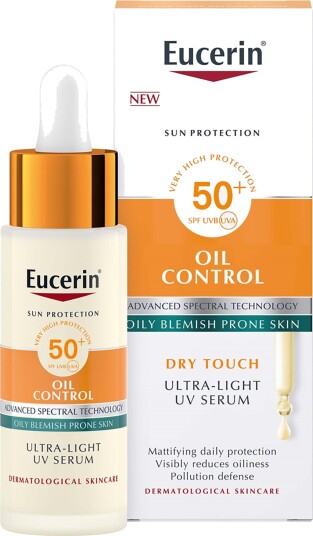 Eucerin Sun Oil Control UV-serum SPF50+ 30 ml - Mattende solkrem for fet hud