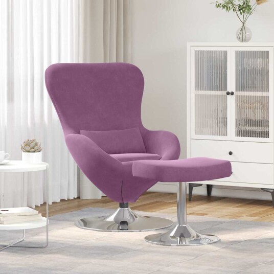 Eggstol 2 pcs Lilla 63 x 73 x 90 cm Fløyel