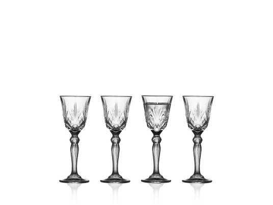 Lyngby Glas Krystal Melodia Snapseglass 5 cl 4 stk Lyngby Glas Krystal Melodia Snapseglass 5 cl 4 stk