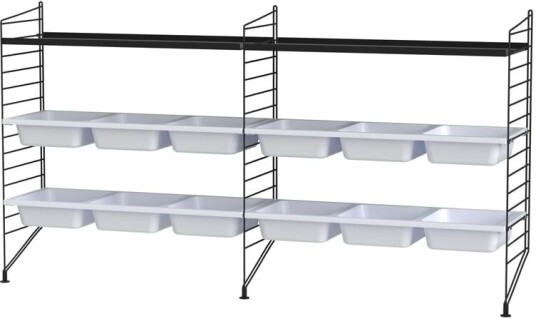 String barnerom svart Kombinasjon F