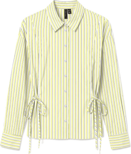 Vero Moda Vmasta Ls Tie Shirt Wvn Ret Yellow XS Vero Moda Vmasta Ls Tie Shirt Wvn Ret Yellow XS