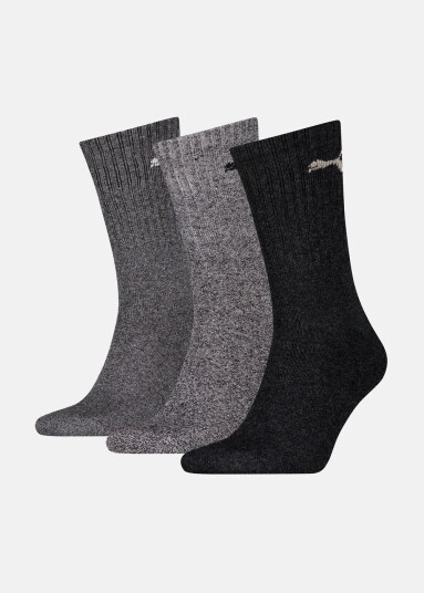 Puma Puma Unisex Crew Sock 3p Anthracite / Grey 39-42 Bomullssokker