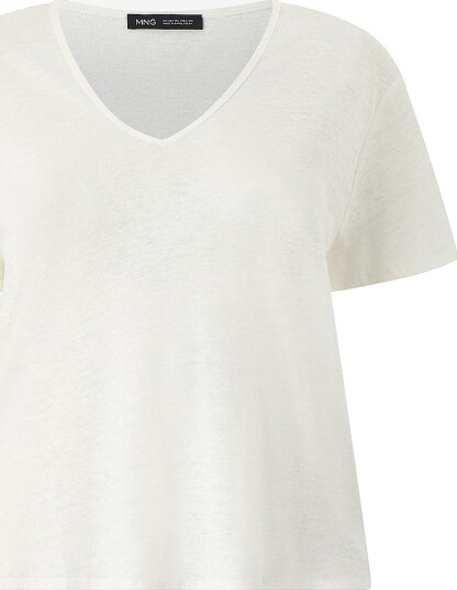 Mango T skjorte T Shirt LINITO Hvit