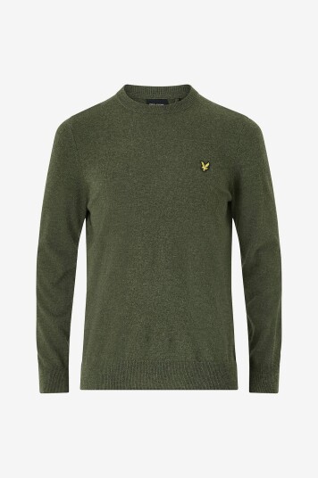 Lyle & Scott Genser Lambswool Blend Crew Neck Jumper Grønn Lyle & Scott Genser Lambswool Blend Crew Neck Jumper Grønn