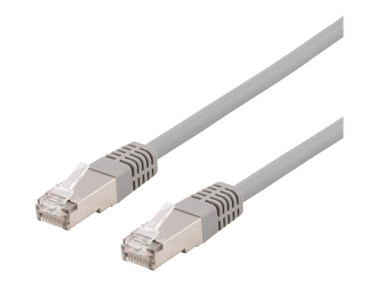 Deltaco 5 m Cat6a U/FTP koblingskabel grå - RJ-45 Hann til Hann