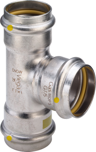 5 stk 18 mm Sanpress Inox G T-stykke 5 stk 18 mm Sanpress Inox G T-stykke
