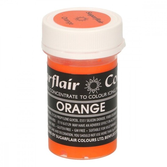 Sugarflair Pastafarge Orange 25g 