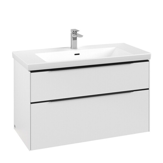 Villeroy & Boch  Subway 3.0 Servantskap m/2 skuffer 973x576x478 mm Hvit Matt