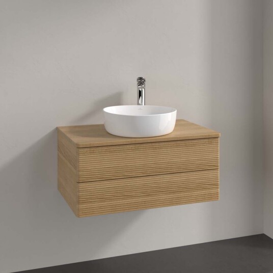 Villeroy & Boch Antao Servantskap med 2 skuffer 80x50x36 cm u/lys Eik Villeroy & Boch Antao Servantskap med 2 skuffer 80x50x36 cm u/lys Eik