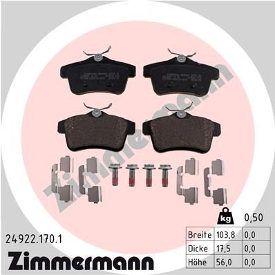 Bremseklosser ZIMMERMANN 24922.170.1 Bremseklosser ZIMMERMANN 24922.170.1