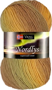 Viking Of Norway Garn Nordlys 946 Multi brun grønn okker