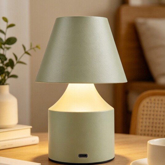 Oppladbar LED bordlampe Grønn touch dimbar 3i1 IP20 innendørs Dimbar : Dimmer innebygd Kulør : 3 i 1