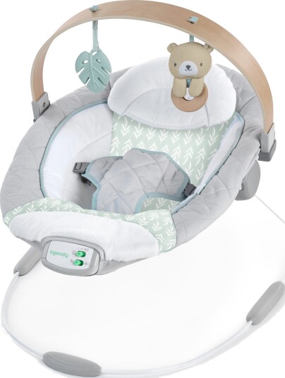 INGENUITY Cozy Spot Bouncer with Wood Toy Bar IN-13104