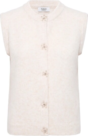 b.young Byomea Vest   BIRCH MELANGE   XS