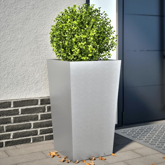 Plantekasser 2 stk 45x45x75 cm galvanisert stål Plantekasser 2 stk 45x45x75 cm galvanisert stål