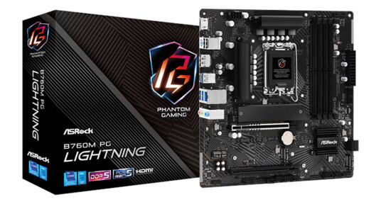 ASRock B760M PG LIGHTNING - Intel B760 - Intel LGA1700 socket - DDR5 RAM - Micro-ATX ASRock B760M PG LIGHTNING - Intel B760 - Intel LGA1700 socket - DDR5 RAM - Micro-ATX