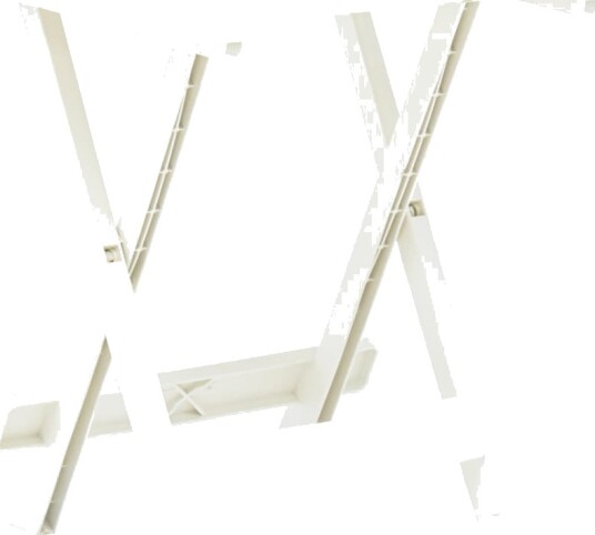 vidaXL Sammenleggbart hagebord hvit 45x43x50 cm plast vidaXL Sammenleggbart hagebord hvit 45x43x50 cm plast