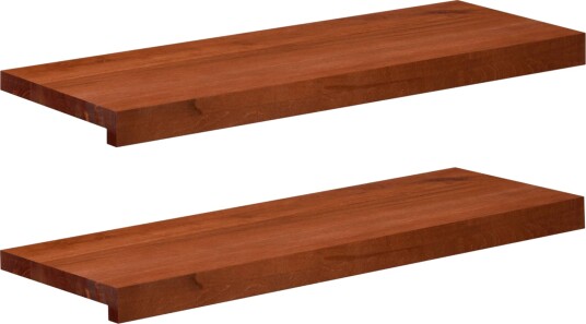 vidaXL Trappetrinn 2 stk. 80 x 30 x 2 cm Brun Massiv bøketre