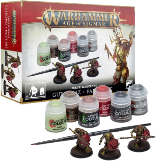 Warhammer Age of Sigmar  - Orruk Warclans Gutrippaz + Paints Set