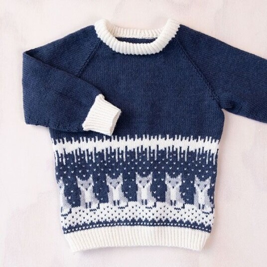 Bluum Strik Strikkegenser Rever på isen - garnpakke i Bluum Soft Merino Ull