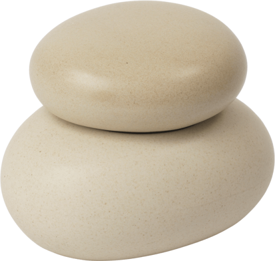 Ferm Living Pebble eske small Sand/Cream