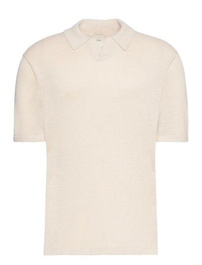 Calvin Klein Ss Linen Blnd Johnny Swtr 12Gg Cream L