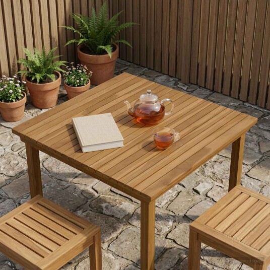 vidaXL Bordplate 80 x 80 x 3,5 cm Torget Massivt Teaktre Naturlig vidaXL Bordplate 80 x 80 x 3,5 cm Torget Massivt Teaktre Naturlig