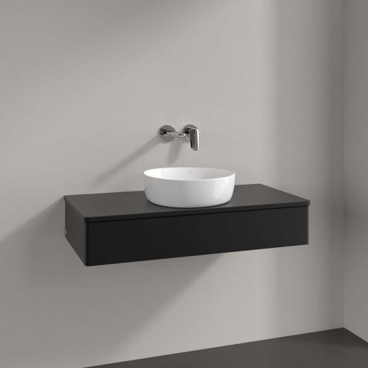 Villeroy & Boch Antao Servantskap med 1 skuff 100x50x19 cm u/lys Sort Matt