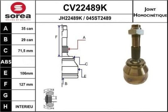 Drivledd EAI CV22489K Drivledd EAI CV22489K