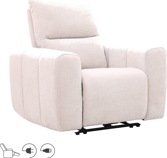 Reclinerlenestol Ödmark med elektrisk mekanisme - lys beige