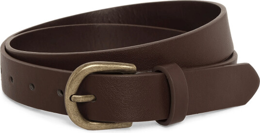 Mango Faux Leather Belt Brown S