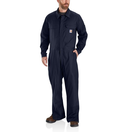 Carhartt Rugged Flex Canvas Overall Men"s Navy XL S Carhartt Rugged Flex Canvas Overall Men"s Navy XL S