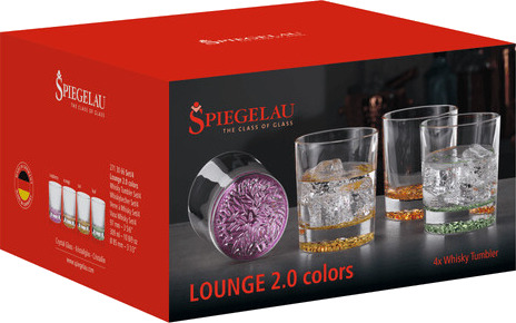 SPIEGELAU Lounge Whiskyglass med farger 309ml 4pk SPIEGELAU Lounge Whiskyglass med farger 309ml 4pk