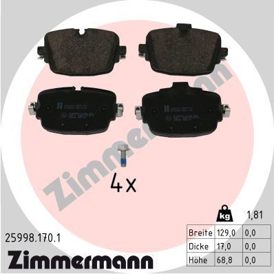 Bremseklosser ZIMMERMANN 25998.170.1 Bremseklosser ZIMMERMANN 25998.170.1