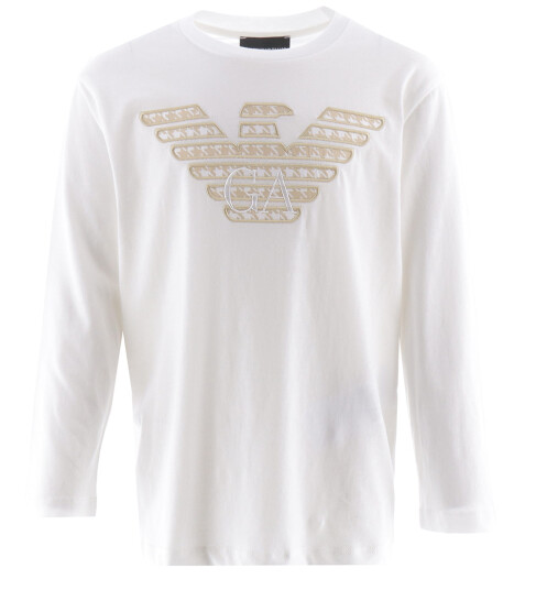 Giorgio Armani Emporio Armani Genser Hvit/Beige m. Logo Emporio Armani 6 år 116 Genser