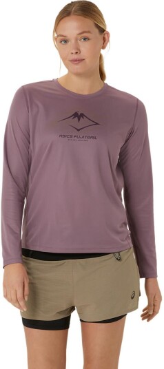 Asics Women's Fujitrail Logo LS Top Dusty Mauve XS