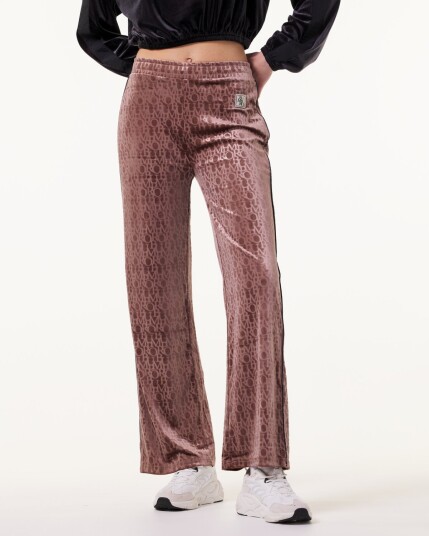 Bumpro Logomania Velour Pants Red Mustang - M