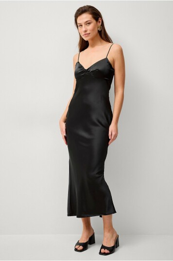 Gina Tricot Maxikjole Twisted Strap Midi Dress Svart Gina Tricot Maxikjole Twisted Strap Midi Dress Svart