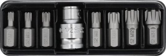 Yato Bitssett 7 Stykker Polydrive 9.5 Mm med M5-M14 Stål Yato Bitssett 7 Stykker Polydrive 9.5 Mm med M5-M14 Stål